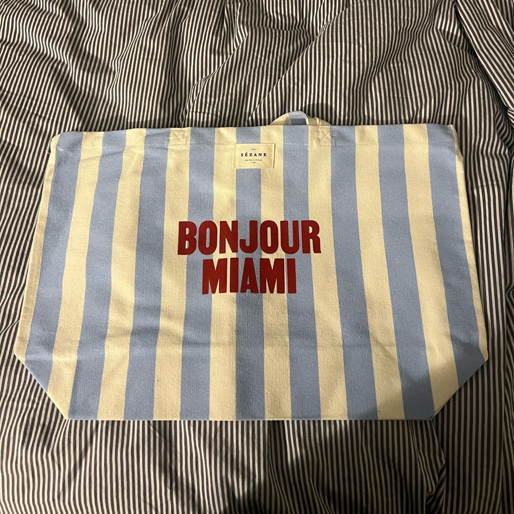 Sezane bonjour miami tote